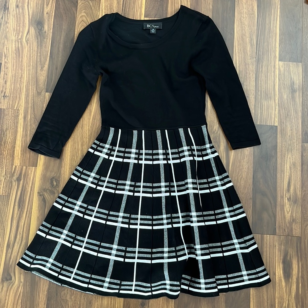Fitted Plaid Dress
